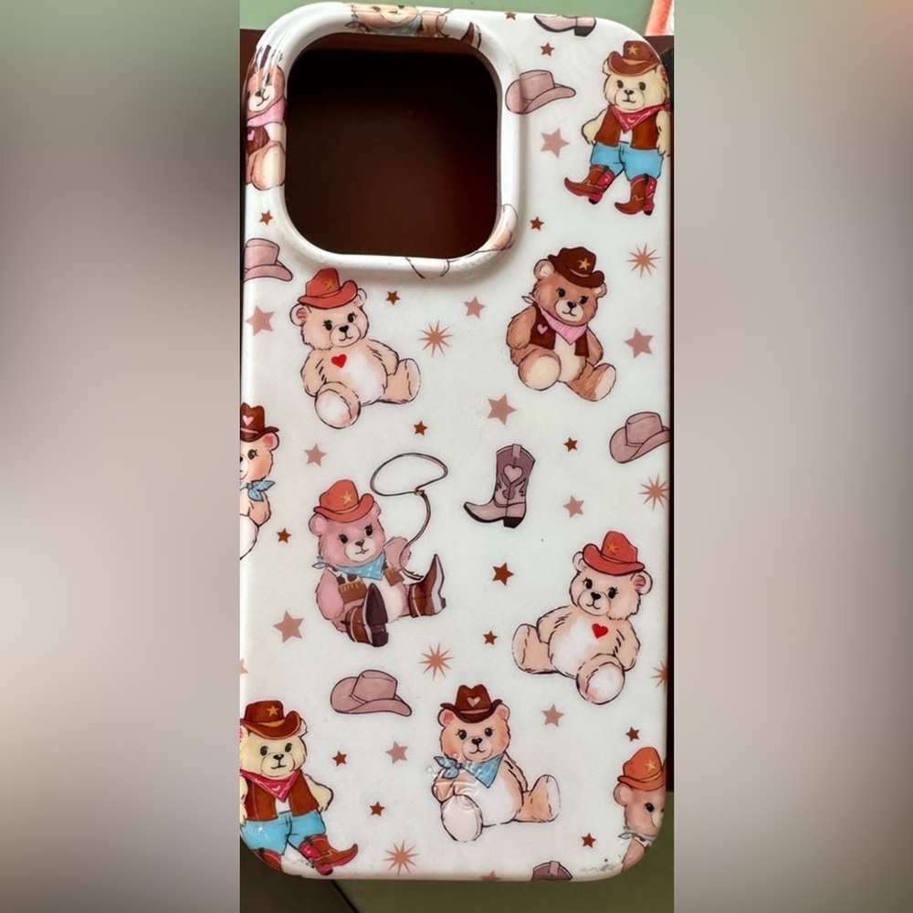 Velvet caviar Cowboy Bear Pattern Phone Case